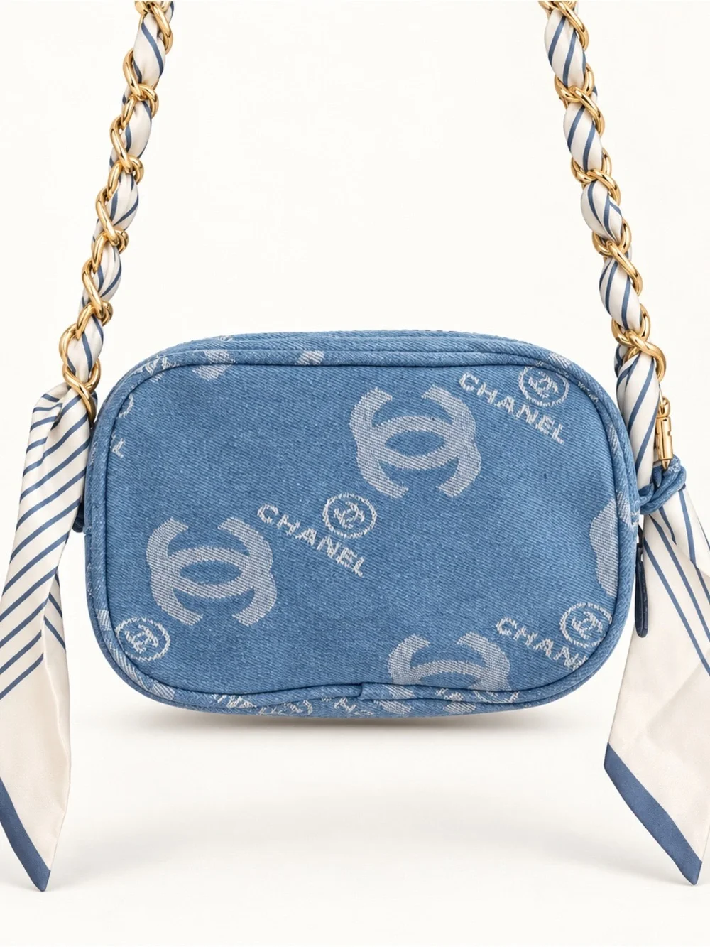 CHANEL Denim Cosmetic Pouch